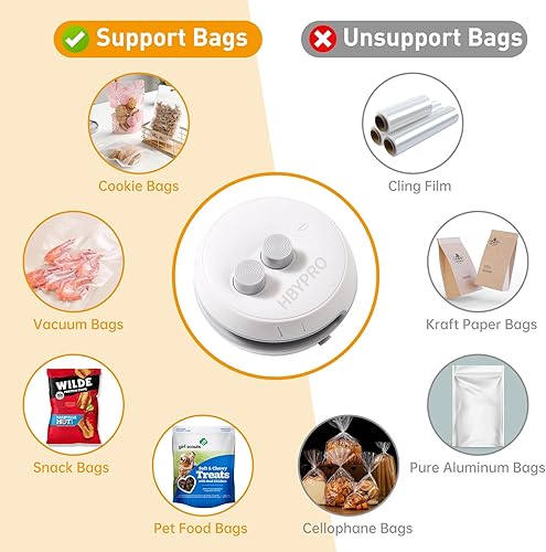 Miniatura 4 de Sellador de bolsas de chips Mini sellador de bolsas de bocadillos recargable para bolsas de vacío, revendedor de bolsas portátil