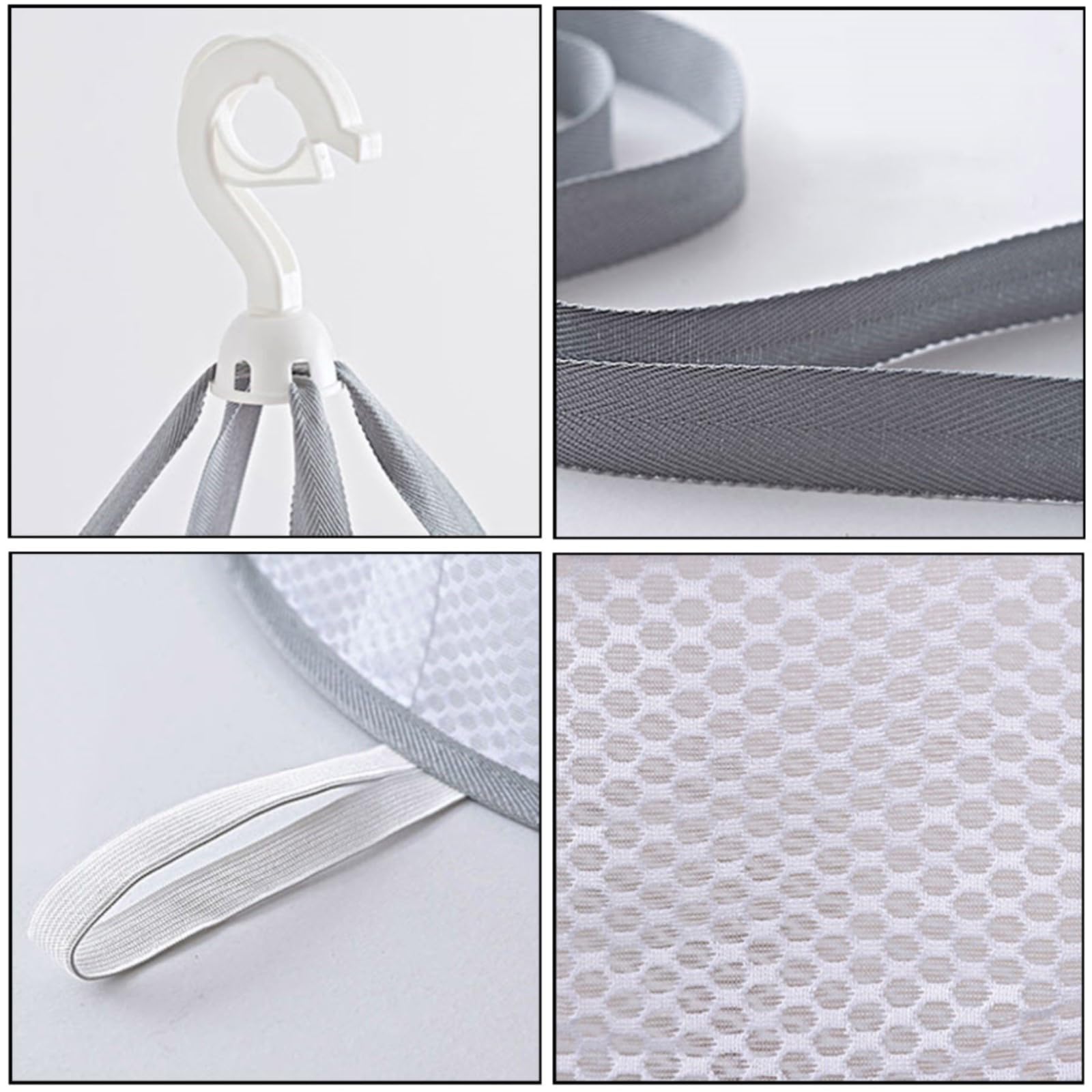Secador de suéter plegable gris – Tendedero con 2 niveles con ganchos, 77 x 61 cm, superficie plana para jersey de lana y trajes de baño, estante de secado de malla