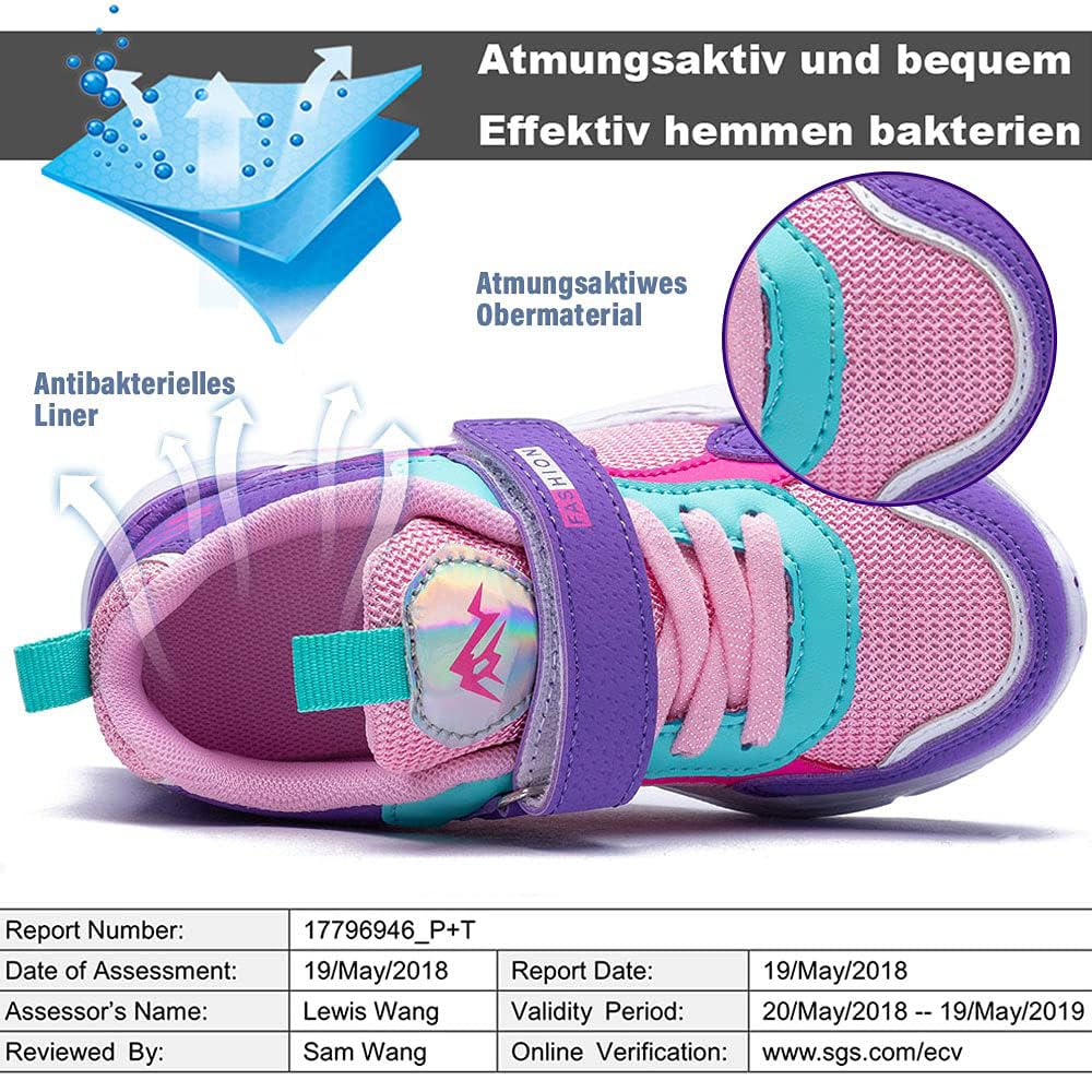 Zapatillas de Niños Niñas Zapatos de Correr Deportivas Ligeras Tenis de Running Shoes de Walking Sneakers Baloncesto Transpirable Cómodo Calzado Deportivo Unisex