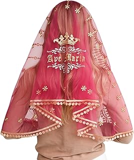 Catholic Mantilla Mass Infinity Veil Church Lace Veil Spanish Chapel Mass Head Covering Veil Long AveMaria