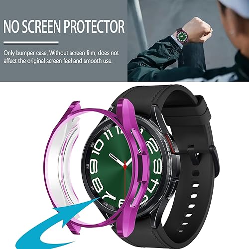 Miniatura 7 de Wugongyan Funda compatible con Samsung Galaxy Watch 6 Classic de 1.73 pulgadas y 1.77 pulgadas (1.693 in) y 1.850 in, cubierta protectora delgada de