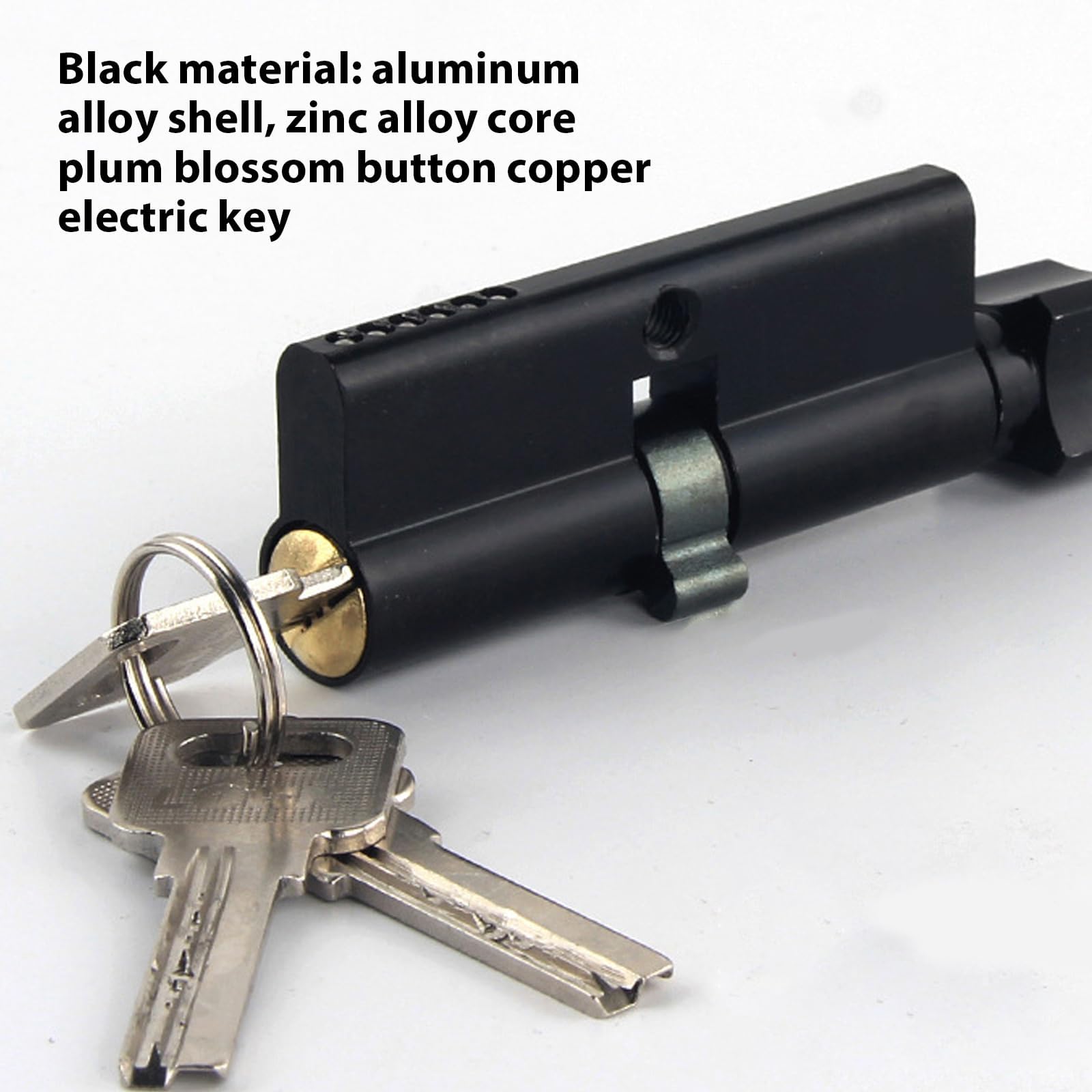 IUSOT Matt Black Thumb Turn Euro Cylinder Lock 35T/35 (70mm), Thumb Turn Lock with 3 Standard Keys, Door Barrel Lock - Image 3