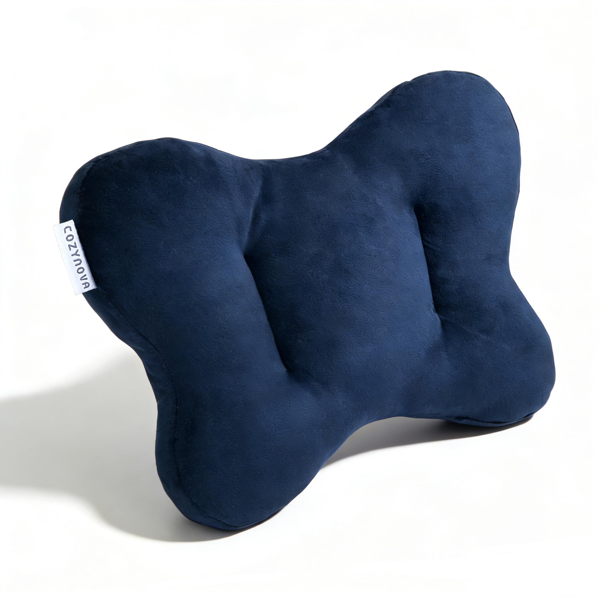 COZYNOVA 腰枕 背もたれクッション 蝶型設計 多機能腰まくら【腰サポート 体圧分散 肌に優しい柔らかさ 丸洗い可能】 低反発クッション 昼寝枕 抱き枕 足枕 オフィス/自宅/車用 約35x50cm ネイビー