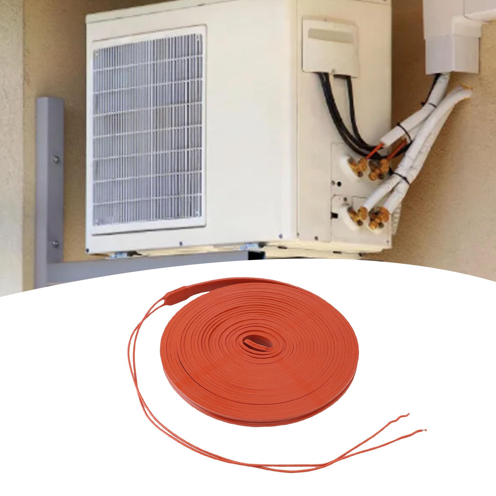 Cinta Térmica para Tuberías de Agua, 15x10000 Mm, 750 W, Cable Calefactor de Silicona Flexible a Prueba de Lluvia, para Techo y RV