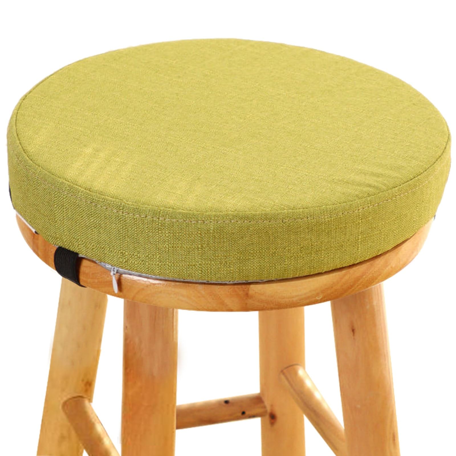 Uyeoco Color 2 45D Foam Round Seat Cushion 5/8Cm Thick,30/33/35/40/45/50Cm Anti-Slip Buckle Round Stool Cushion, Circle Dining Chair Pad With Removable Cover For Dining Kitchen Bar Chairs Indoors Outdoors(,30