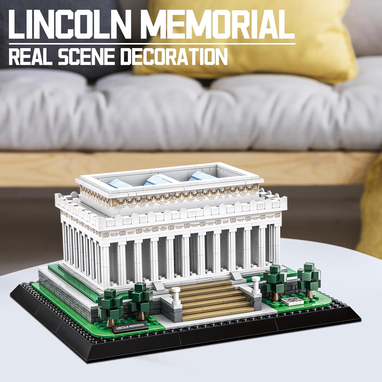 CAXIMSY Washington Lincoln Memorial Architecture Model Building Block Sets The Office Landmarks Skyline Set Toys Collection for Kids Adults 979 PCS