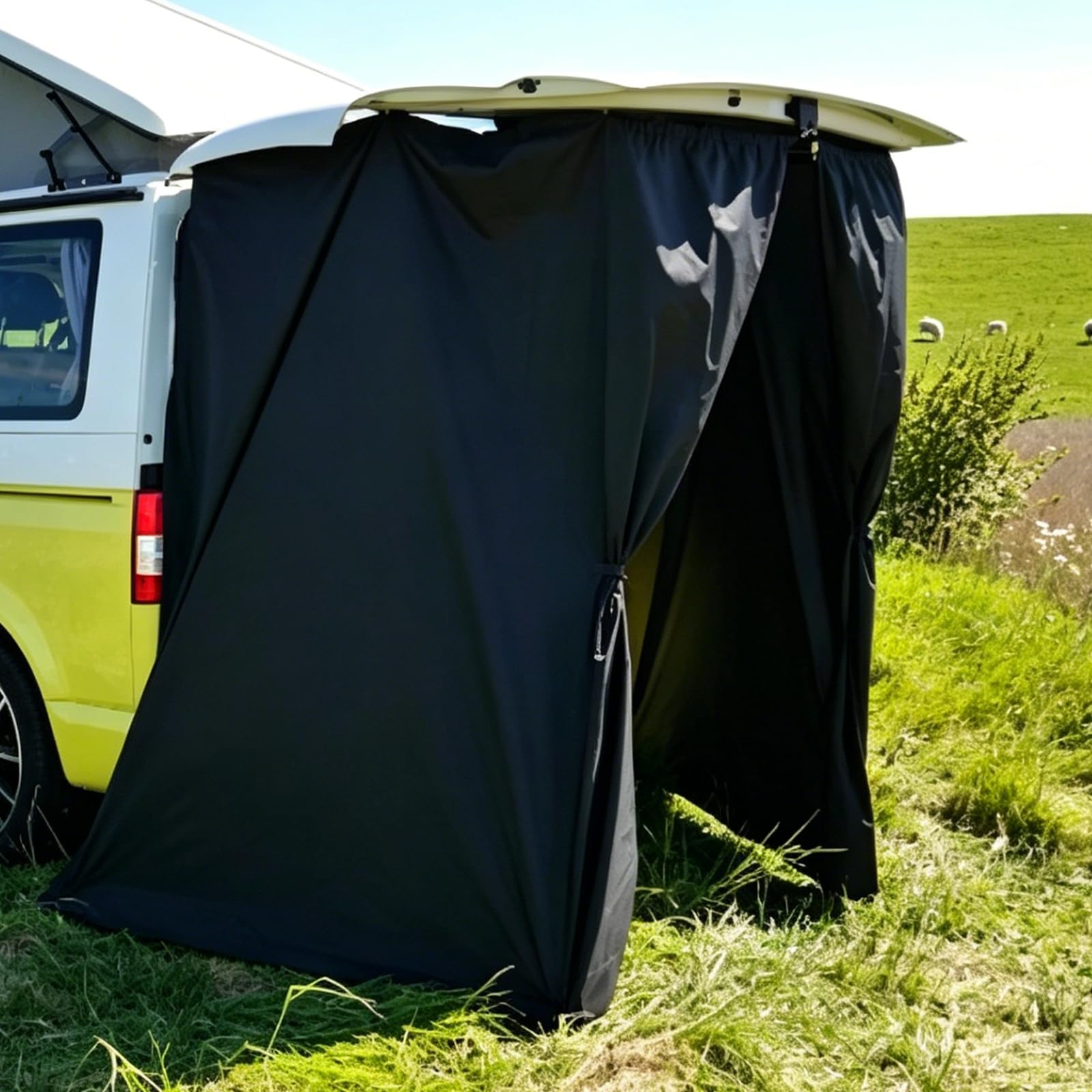 Heckklappen Zelt für VW TRANSPORT T5/T6, Heckzelt Verwendet Werden Umkleide, Duschkabine, Kochnische Oder Einfach Mehr Platz
