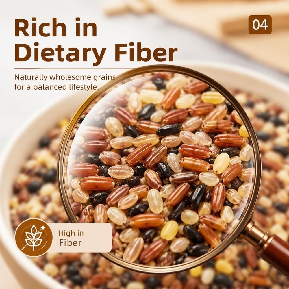 500 g de mezcla de arroz integral multicolor, mezcla de cereales integrales recién descascarados