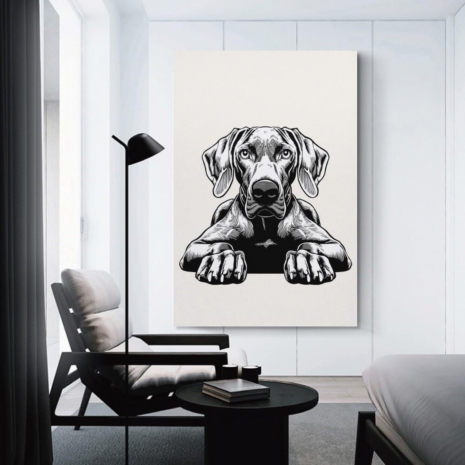 Junmoney Weimaraner(2) Wall Picture Print 20x30inch(50x75cm), for Picture Wall Styling in Lounge Or Bedroom, Ideal for Building A Coordinated Art Wall