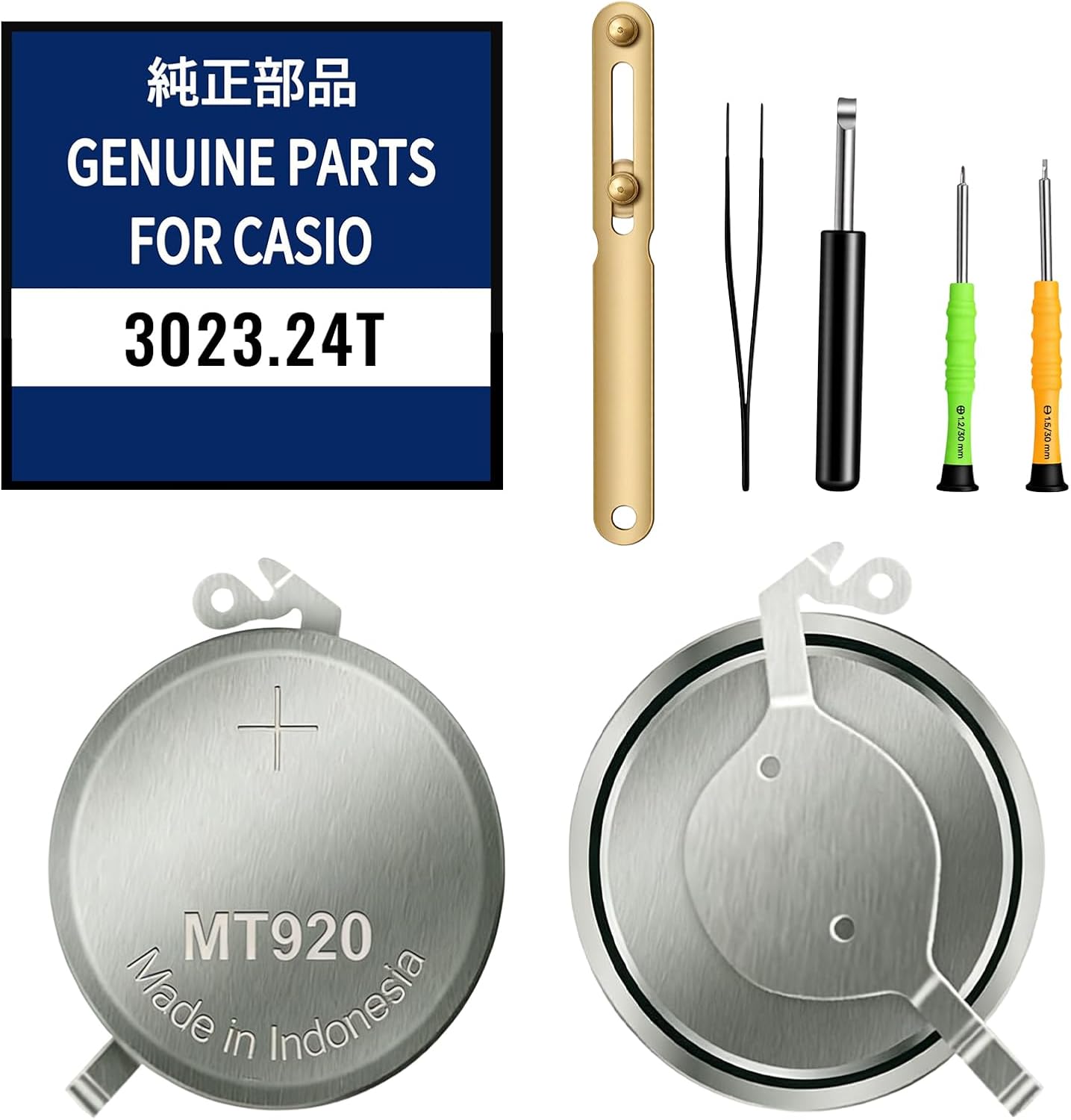 3023.24T Battery for Seiko Watch 3023-24T Panasonic Solar Rechargeable Battery for Seiko Calibers V172, V174, V175 Seiko MT920 Replacement