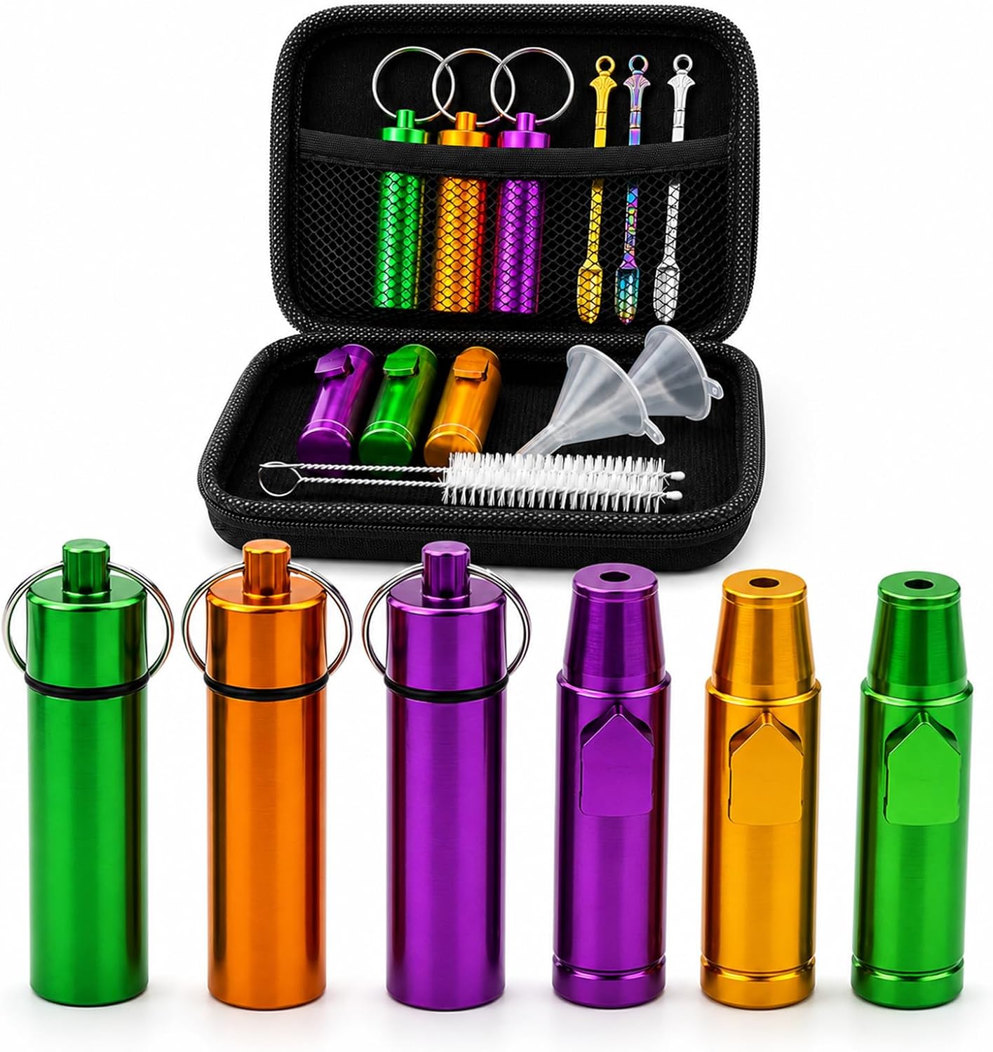 Metal Portable Spice Dispenser, 14Pack Mini Seasoning Bottles