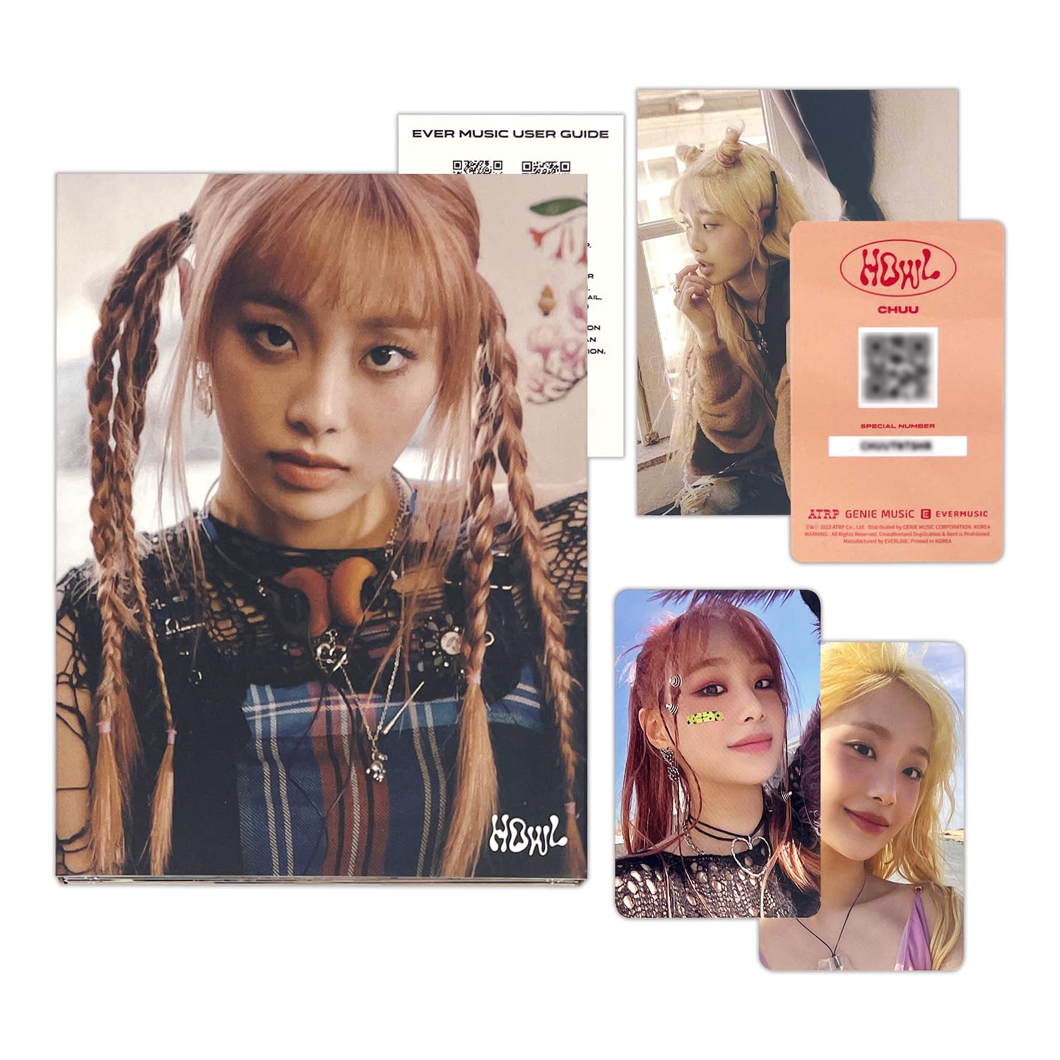 CHUU howl makestar トレカ セット ① loona チュウ ♡ CHUU - HOWL 1st Mini Album [KTOWN4U MAKESTAR] POB EXCLUSIVE