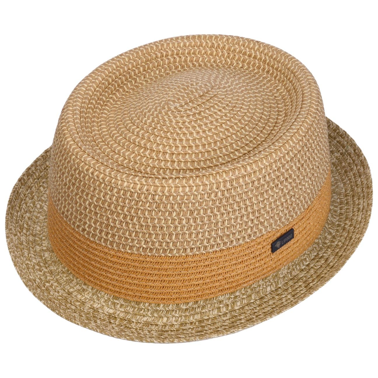 LIPODO Ennario Sombrero Pork pie de Paja Multicolor Hombre Primavera Verano
