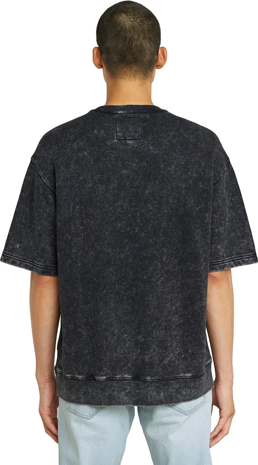 G-STAR Męska bluza Acid Wash Loose Sw SS, Czarny (Acid Dk Black D26285-d575-h224), XS