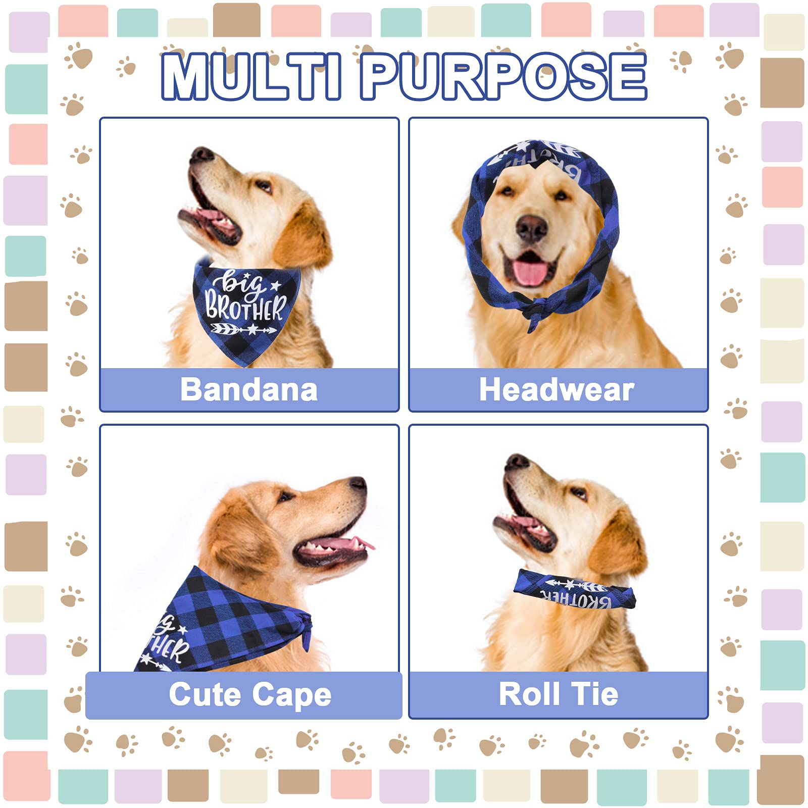 Flanell Hundehalstuch - Kariert, Weich & Atmungsaktiv Für Kleine & Große Hunde