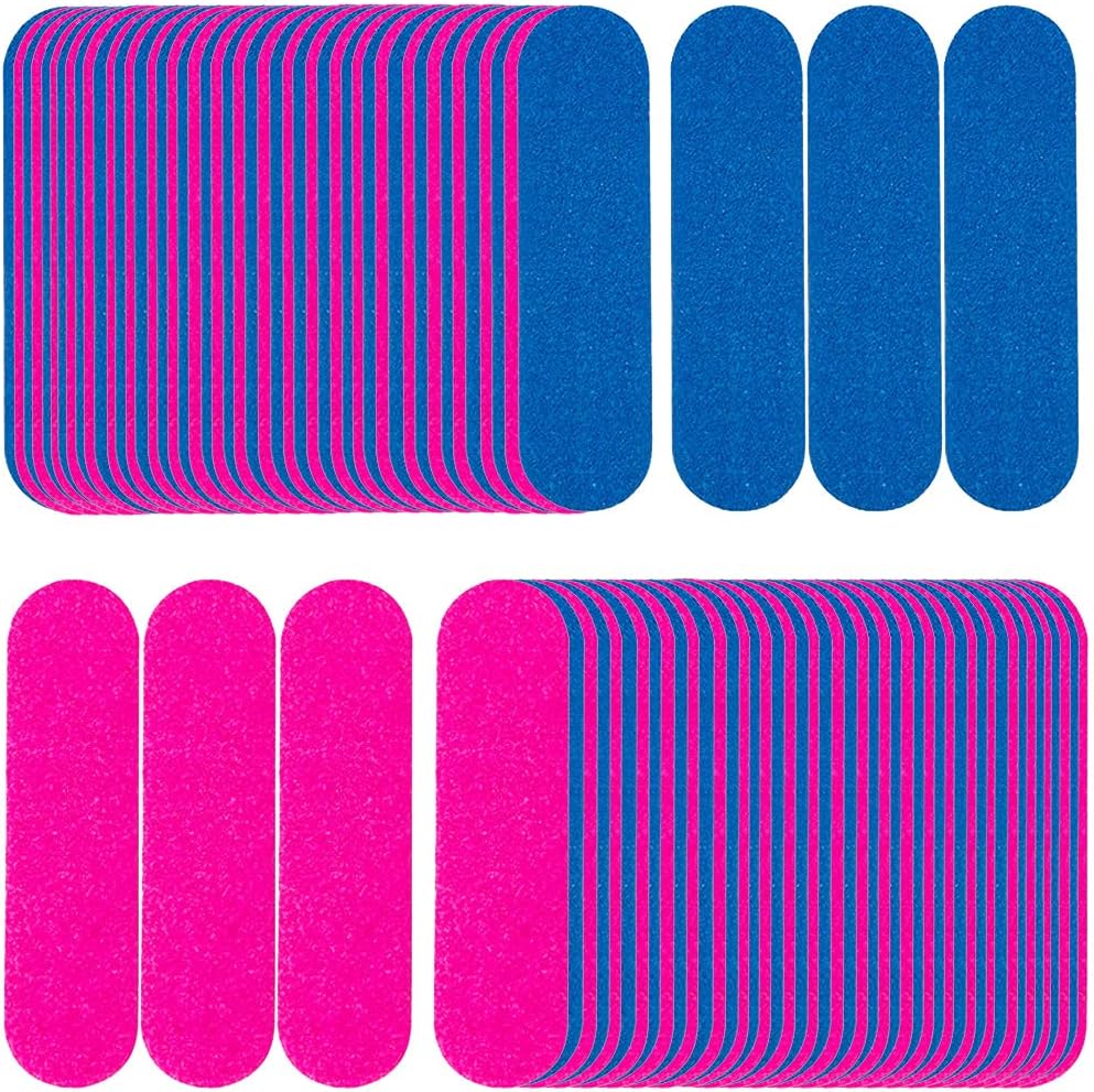 SMTHOME 200 Pieces Mini Nail Files Bulk Disposable Double Sided Emery