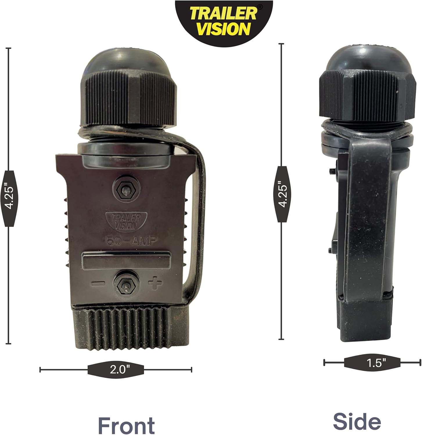 Buy Trailer Vision 50 Amp Anderson Connector Cover with Red Rubber LED