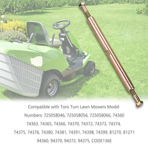 Miniatura 3 de KitchenKipper 110-6807 Eje transversal y pernos 324-8 compatibles con cortacésped Toro Zero Giro, compatible con los modelos 74360 74363 74365 74366