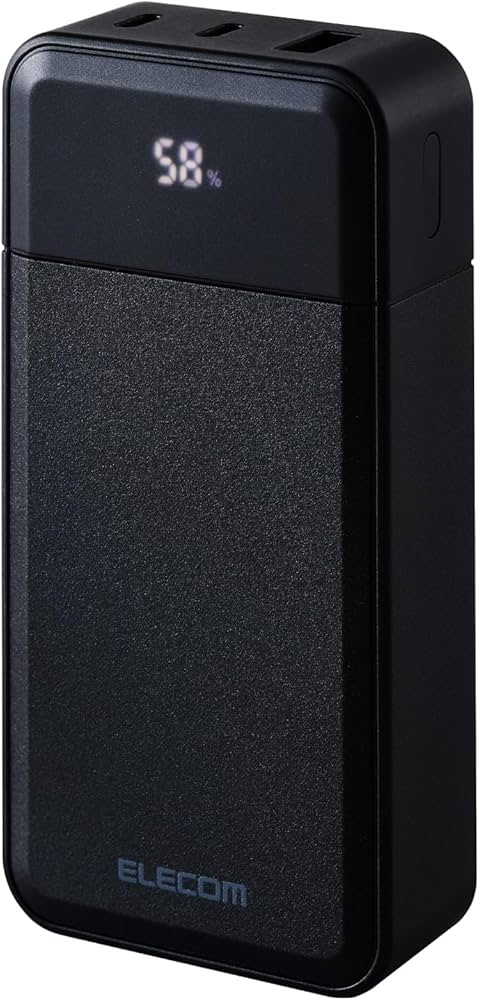 ELECOM モバイルバッテリー LED残量表示付　ブラック EC-C44LBK モバイルバッテリー(PC充電対応/20400mAh/67W) | エレコムダイレクト