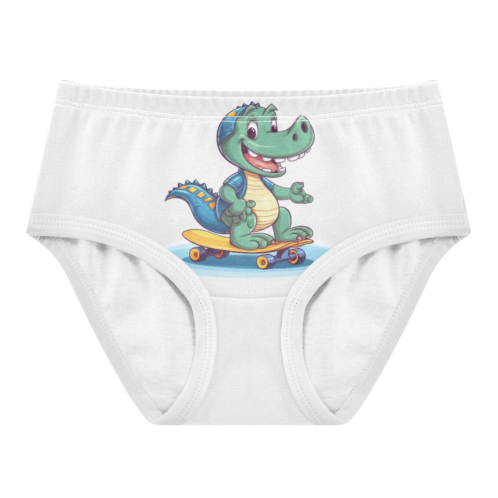 ALAZA Toddler Girls Cotton Hipster Underwear Soft Dinosaur Cartoon 1 2 Pack 2T