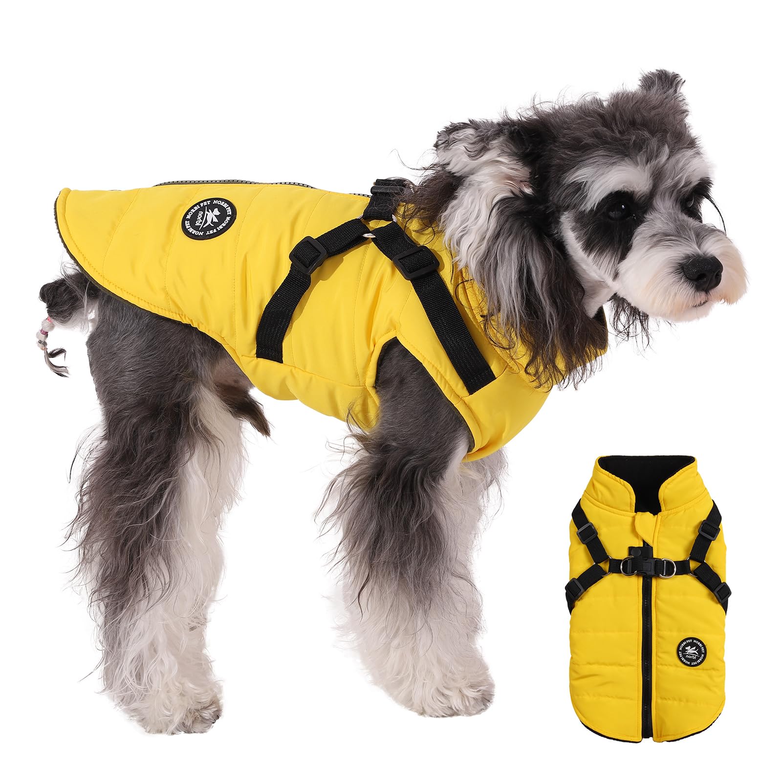 Norbi Hundemantel Mit Farbverlauf – Reflektierend, Verstellbares Geschirr, Für Kleine & Mittlere Hunde