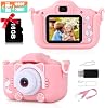 Kids Camera for Girls,1080P HD Digital Video Camera for Toddler, Anti-Drop Child Camera with 2Inch Screen and 20MP Dual Lens,Best Christmas Birthday Gifts for Girls Age 3-9 [2021 Upgrade]
