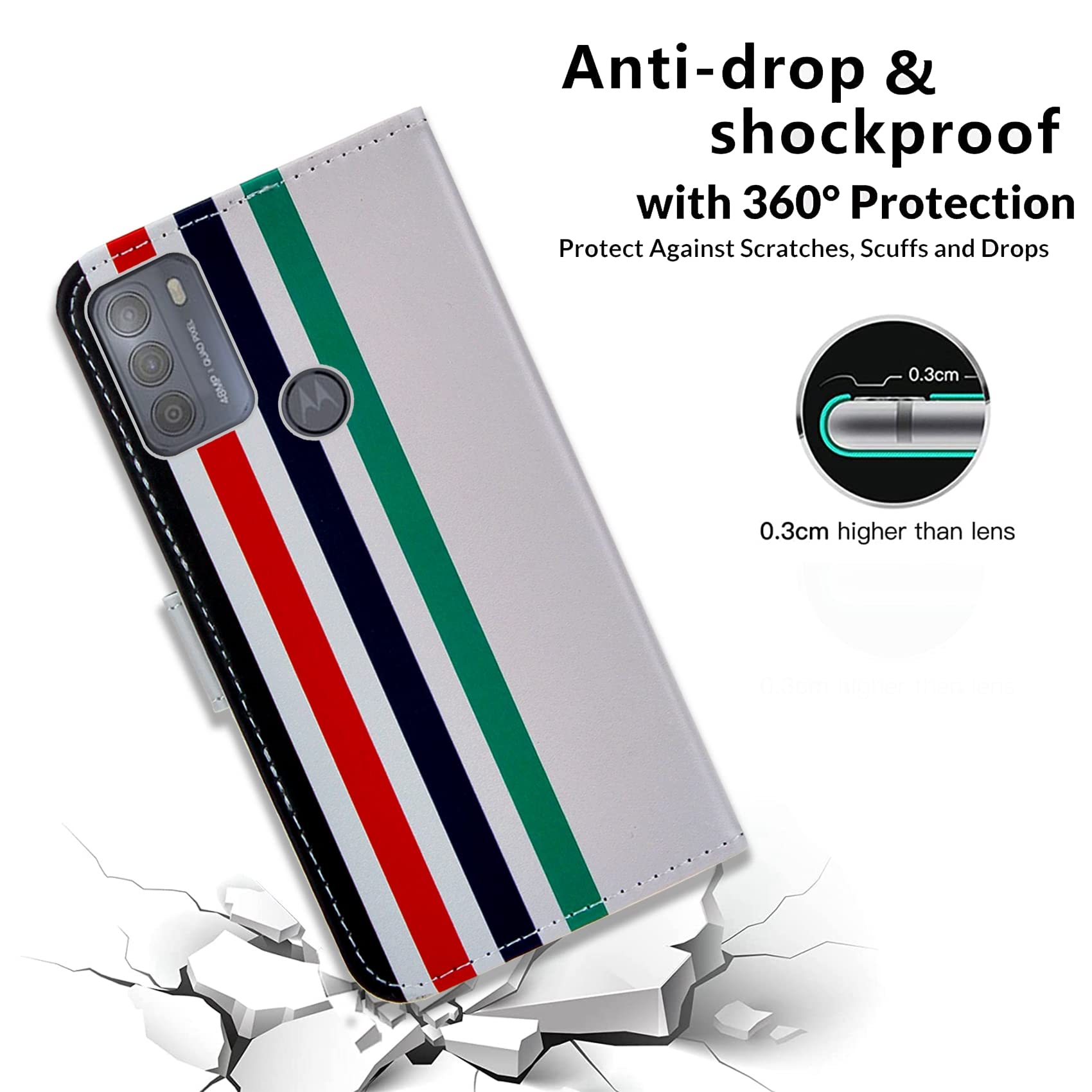 Cover Portafoglio In Pelle PU Per Motorola Moto G50 - Flip Con 2 Slot Carte E Portamonete, Supporto - 2