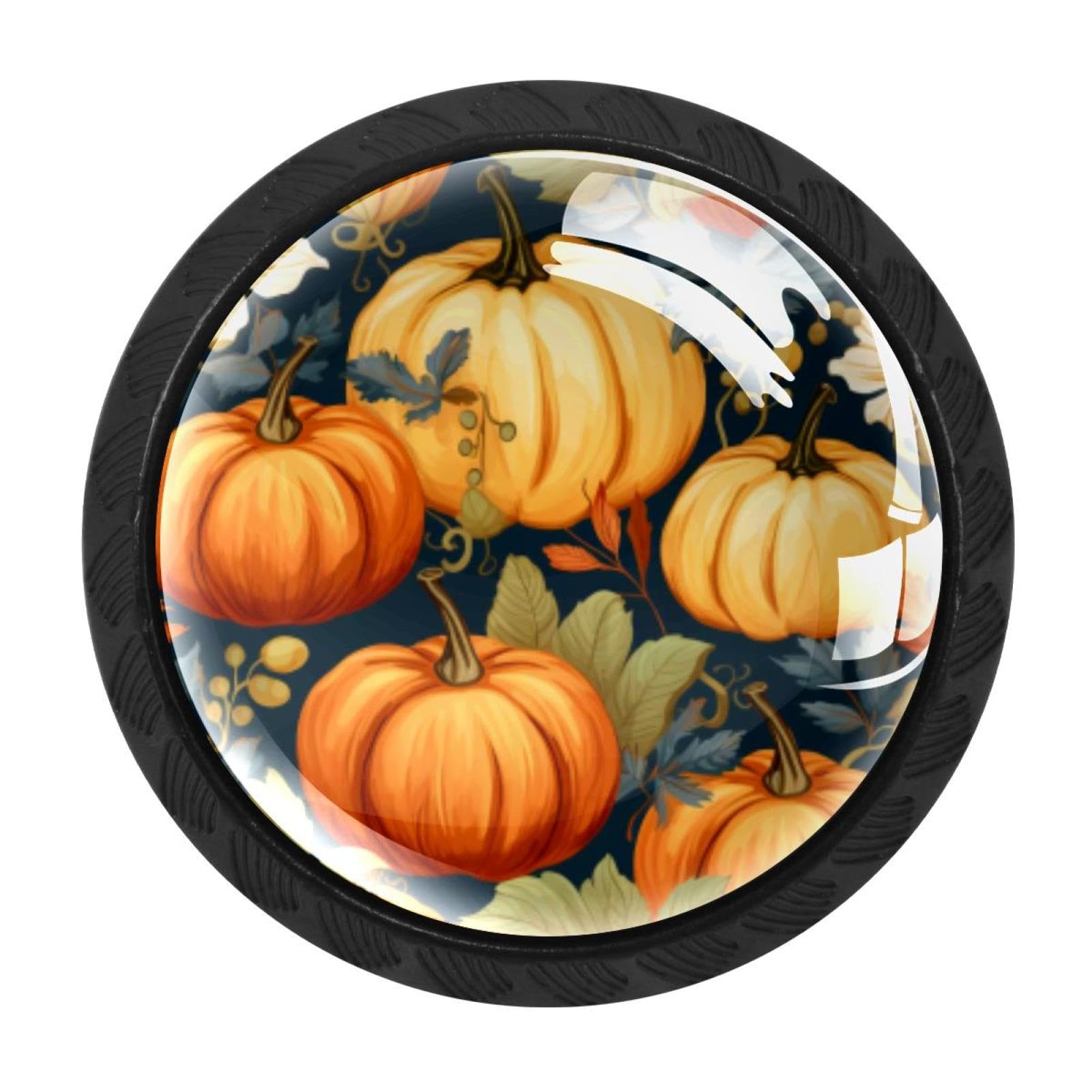 CHENZZZZ Thanksgiving Pumpkin Cabinet Knobs 4 Pieces Drawer Kitchen Cabinets Dresser Cupboard Wardrobe Unique Pulls Handles