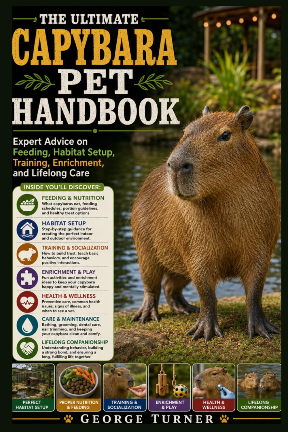 The Ultimate Capybara Pet Handbook: Expert Advice on Feeding, Habitat Setup, Training, Enrichment, and Lifelong Care