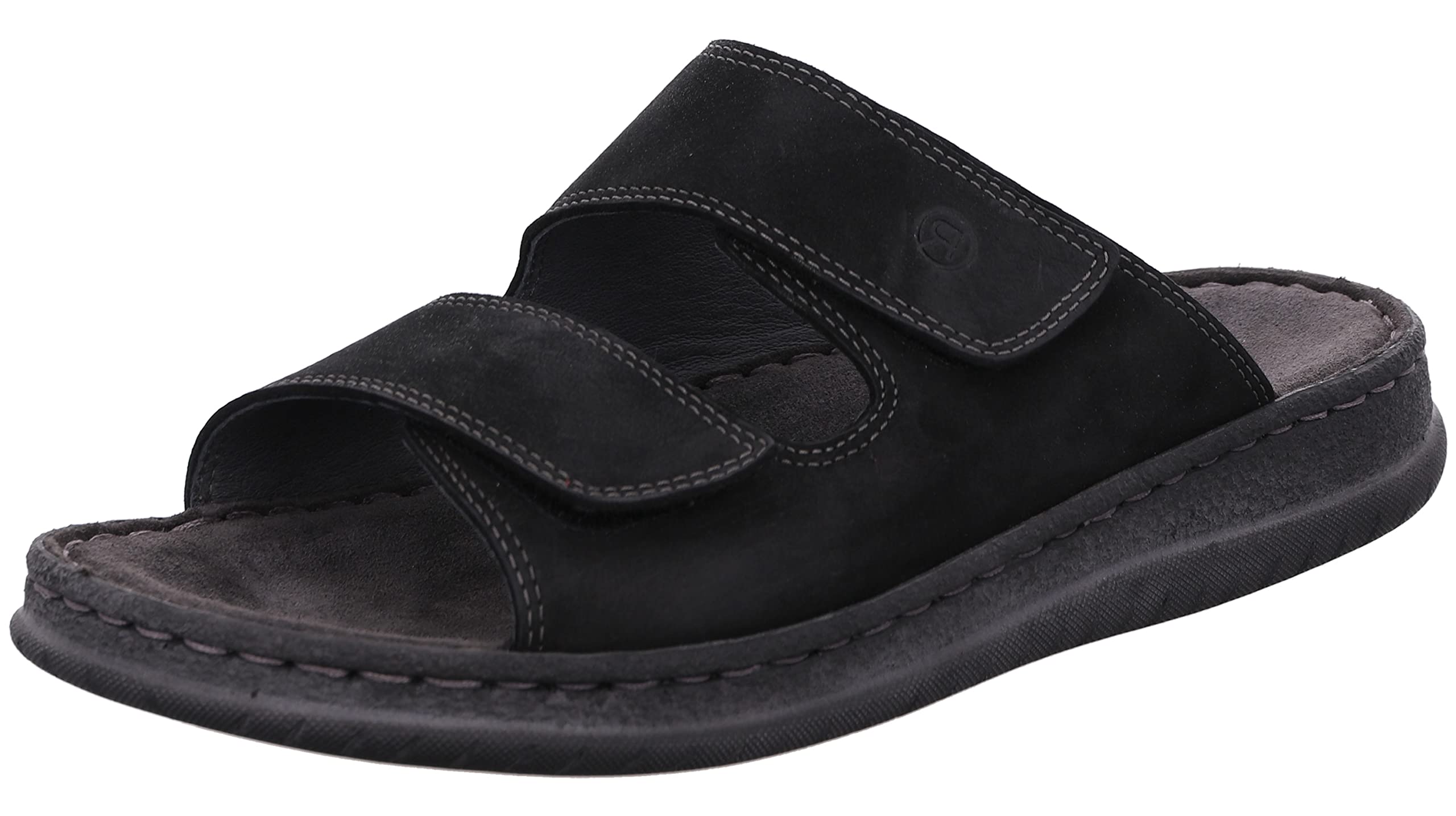Rohde Alassio 6240 Men's Leather Velcro Clogs, black, 11 UK