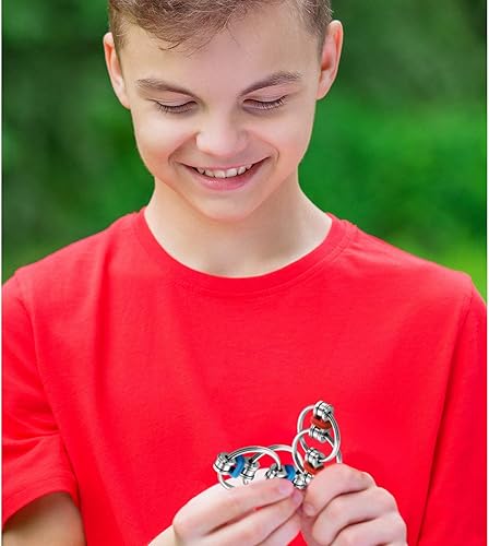 Miniatura 6 de 12 piezas de juguete para ansiedad con cadena para aliviar la presión, ideal para TDAH y TDA, alivio de la ansiedad, juguetes de cadena de bicicleta