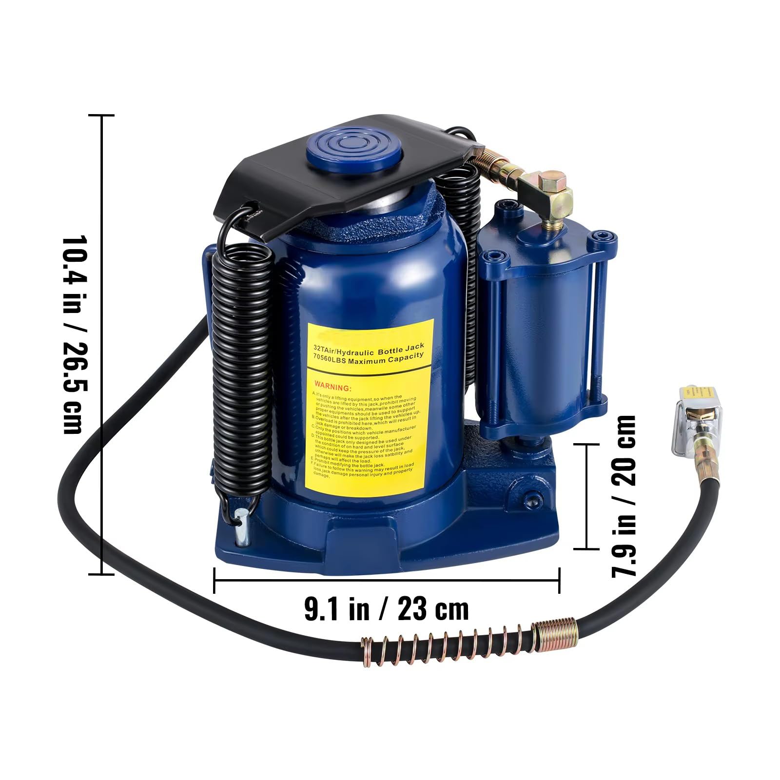 Pneumatischer, hydraulischer Wagenheber mit manueller Handpumpe für Auto-, LKW- und Wohnmobil-Reparatur und Heben