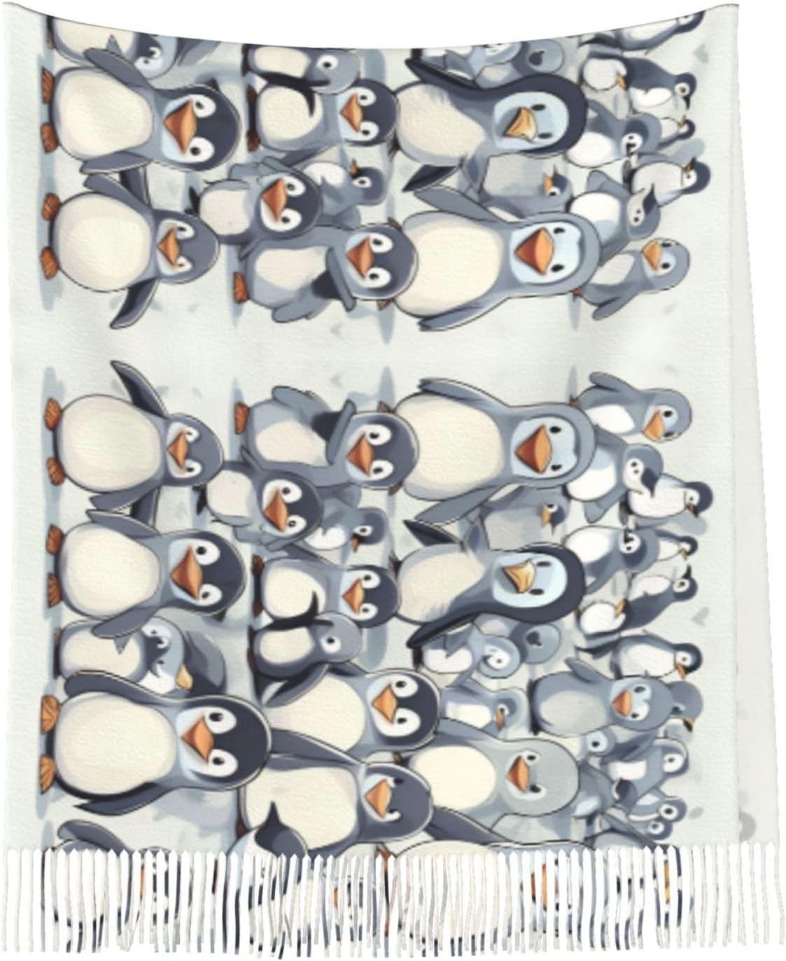 Cute Baby Penguins Sketch Tassel scarf wraps women's shawl wraps men's scarf comfortably warmth costume
