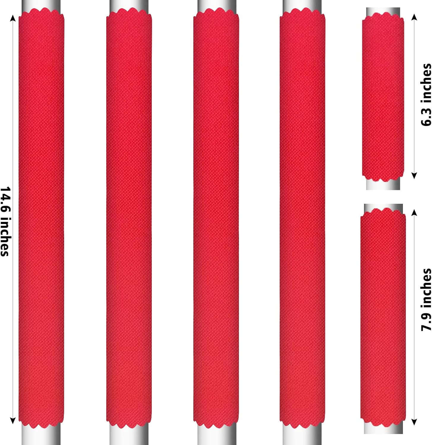 MRKG Refrigerator Door Handle Covers, Set of 6, Handle Covers for Fridge and Microwave Oven, Minimalist, Innovative, Keep Your Kitchen Appliance Clean from Smudges, Drips, Food Stains, Oil (Red) thumbnail