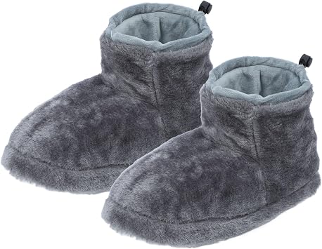 Fockety Foot Warmer, 5 Level Temperature USB Rechargeable Heated Slippers, Nonslip Thick Electric Heating Boots for Women Men, Microwaveable Booties for Foot Ankle, Cold Feet