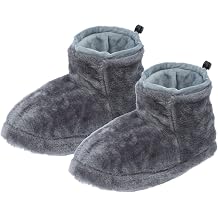 Fockety Foot Warmer, 5 Level Temperature USB Rechargeable Heated Slippers, Nonslip Thick Electric Heating Boots for Women Men, Microwaveable Booties for Foot Ankle, Cold Feet
