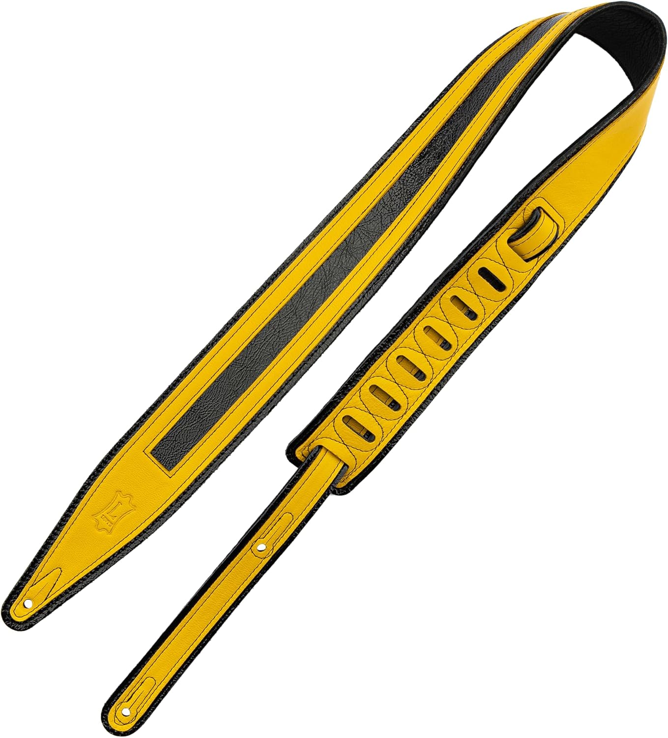 Levy's Leathers x Jodi Head Collaborative Series 2.5" Wide Genuine Leather Guitar Strap with 48" - 55.5" Ladder Style Length Adjustment, Dragon Stripe (MJH317-003)