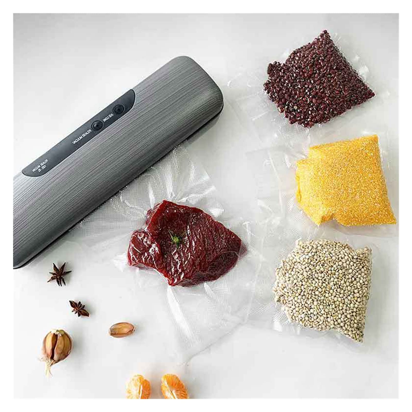 110V / 220V Automatique Alimentaire Scellant Sous Vide Emballeur Ménage Machine De Conditionnement Alimentaire pour Cuisine À Domicile Commercial Vide Alimentaire (Couleur : Rose, Type De Prise : 11