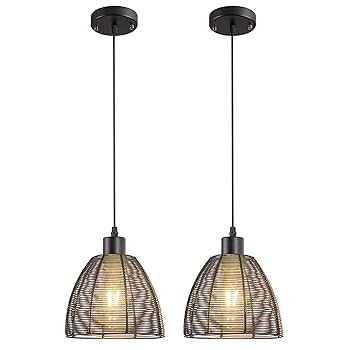 Nekhung Battery Operated Pendant Light with Remote-2 Pack