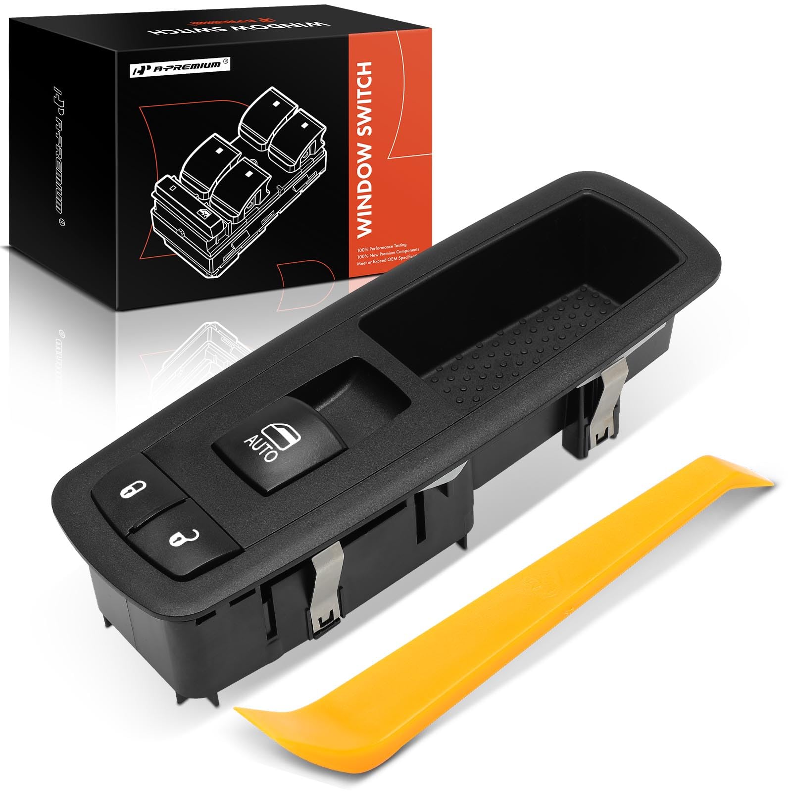 A-Premium Power Window Switch Compatible with 2013-2015 Ram 1500 2500 3500 4500 5500, Front Right Passenger Side, Replace# 68212782AA