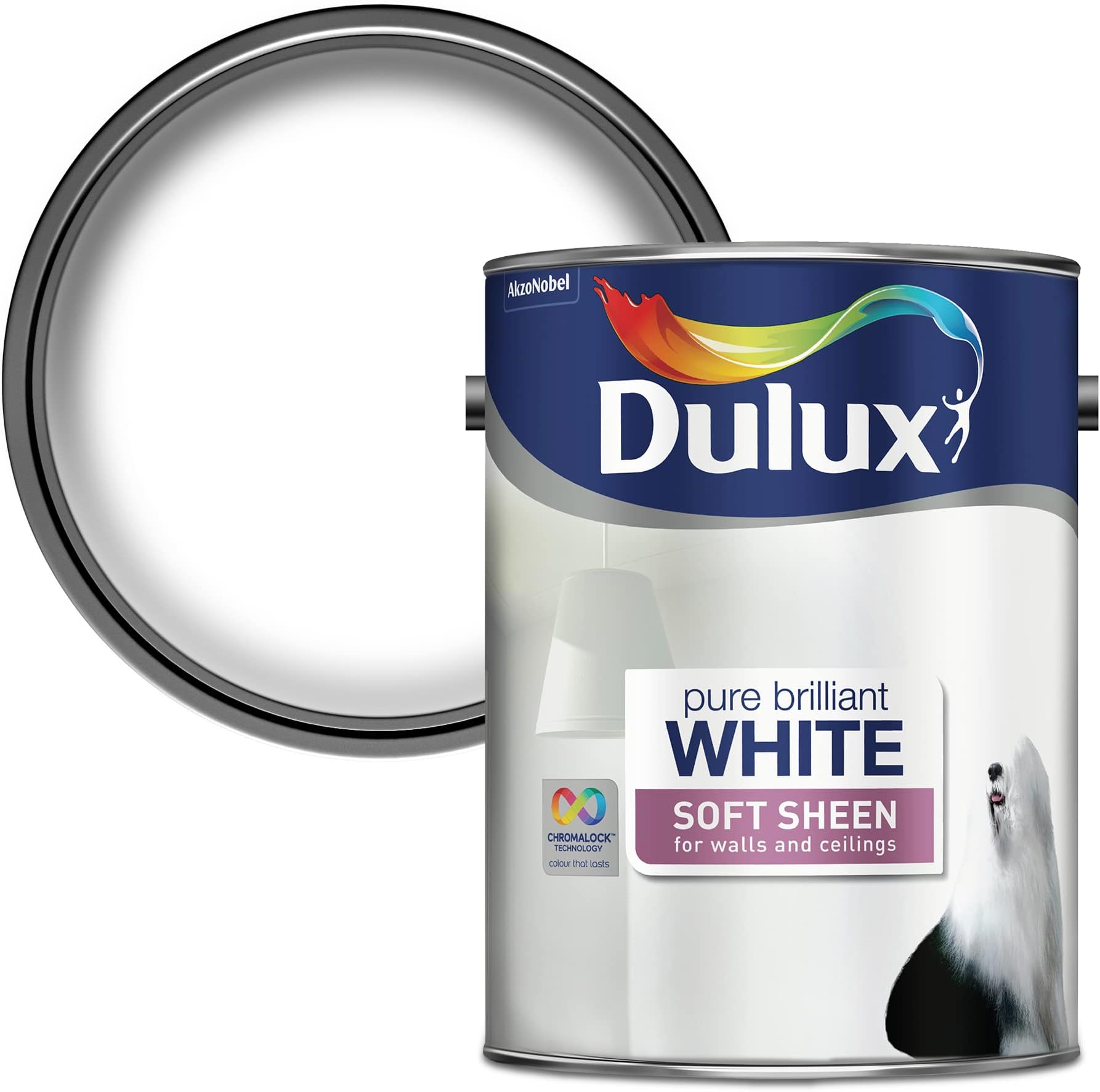 Soft Sheen Emulsion Paint For Walls And Ceilings - Pure Brilliant White 5L