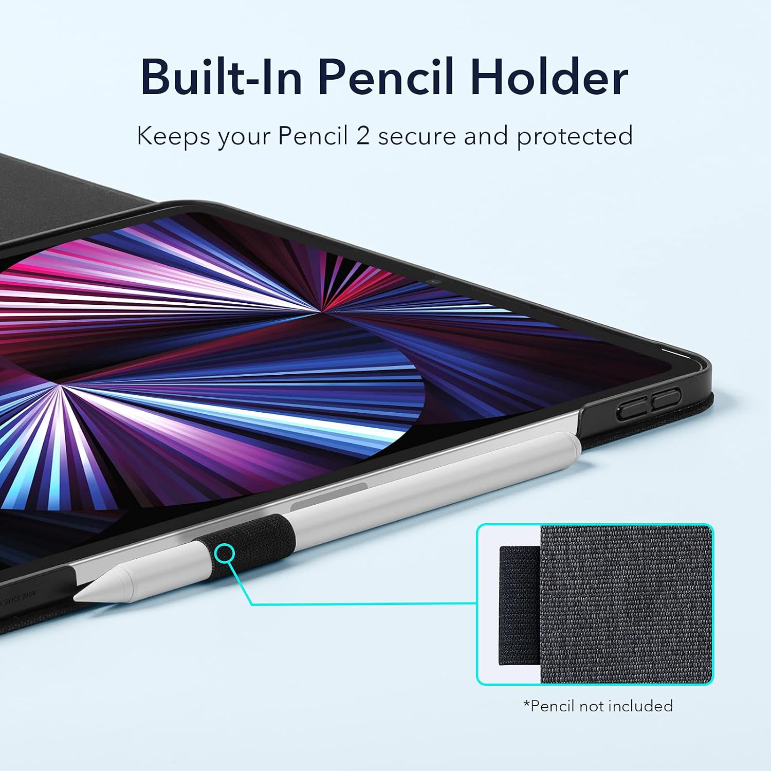 ESR Folio Case Compatible with iPad Pro 11 Inch 2021 (3rd Generation), Book Cover Design, Auto Sleep and Wake, Multi Angle Viewing Stand, Urban Premium Series, Charcoal