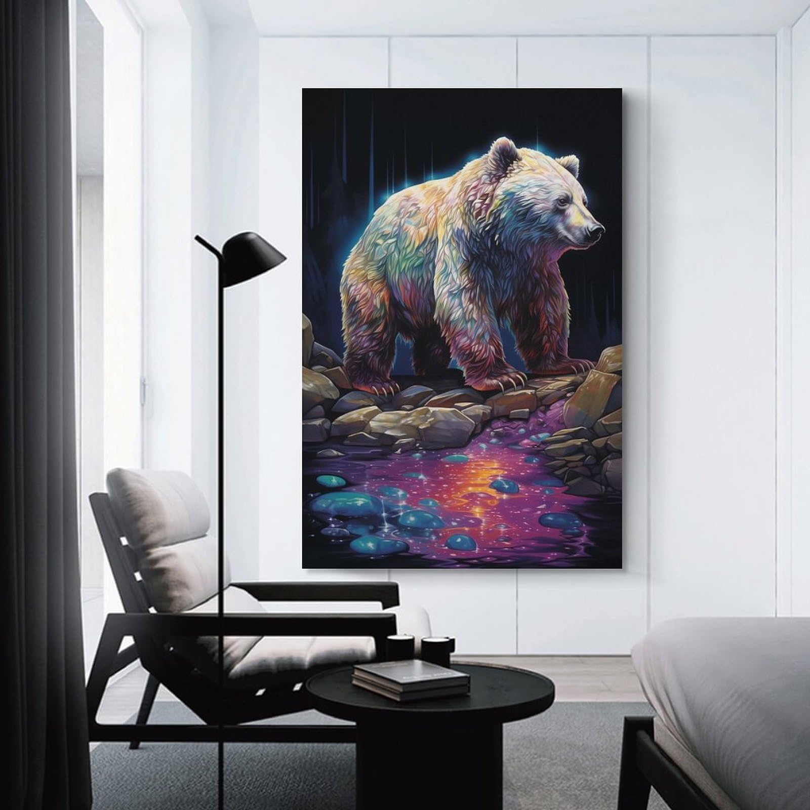 Junmoney Wall Decor Canvas Print Monarch of The Forest, 12x18inch(30x45cm), for Study, Office Or Apartment Decor, Canvas Artwork with Gifting Potential