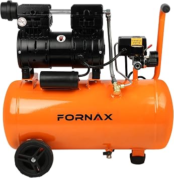 FORNAX Portable Air Compressor 6.4 Gallon, 1 HP 2.2CFM@ 90 PSI Oil Free Air Compressor, Max Pressure 125 PSI, 65 dB Quiet Compressor for Auto Repair, Tire Inflation, Spray Painting, Woodwork Nailing