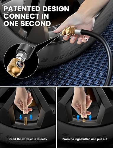 Miniatura 4 de Tozalazz FlexInflate Sistema de manguera Divisor de aire, sistema rápido de infladodesinflado de 4 neumáticos, colector de aire de 4 vías con