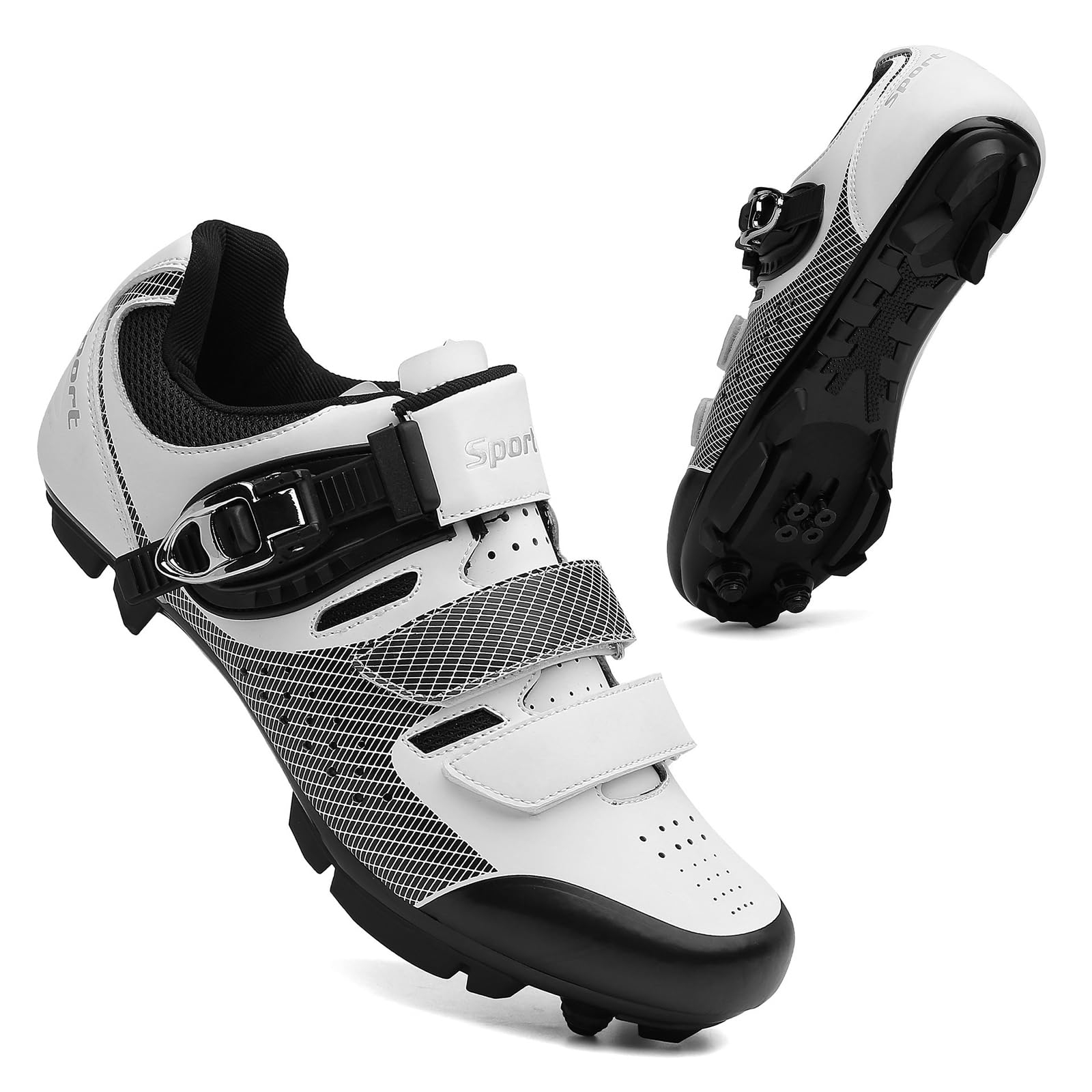 Scarpe de MTB Ciclismo Uomo Donna, Scarpe per Mountain Bike compatibili con tacchette SPD a 2 bulloni all'aperto Scarp da Bicicletta