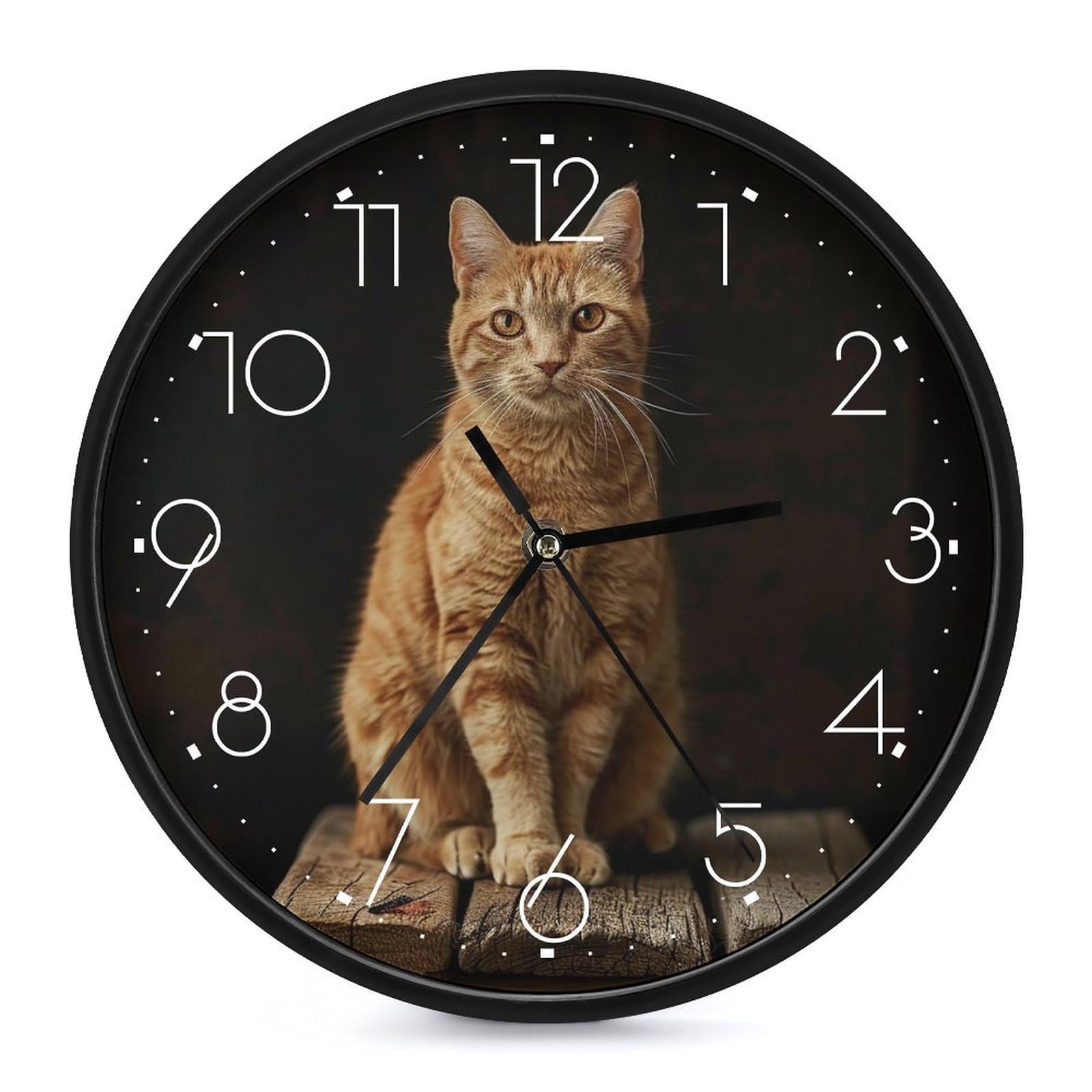 XOPEKVLAWM Wall Clock 10 Inch Non-Ticking Silent Modern Simple Style Round Decor Clocks Sit on The Board Clock Decorative Battery Operated Wall Clocks for Home Office Living Room Bedroom Kitchen