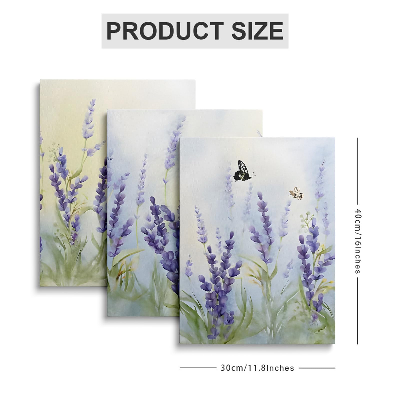 prinfantasy 3 Panels Framed Canvas Wall Art Colorful Art Pictures Printed Poster Painting on Canvas Prints Wall Decor for Bedroom Living Room Bathroom Office Ready to Hang 30x40cmx3 Pcs - Image 2