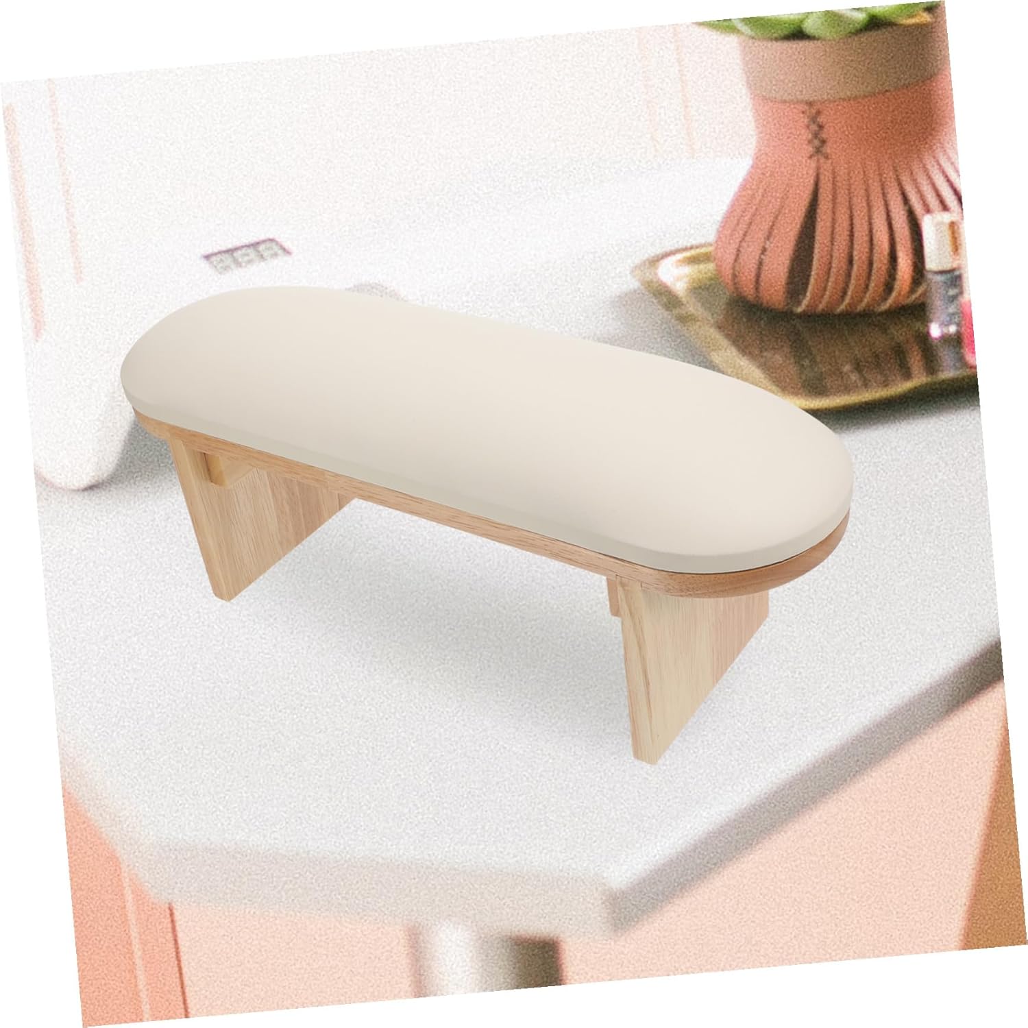 Nail Art Arm Rest Hand Pillow with Base Manicure Cushion for Wrist Support Reduces Fatigue Professional Salon Hand Rest for Comfortable Nail Art Service