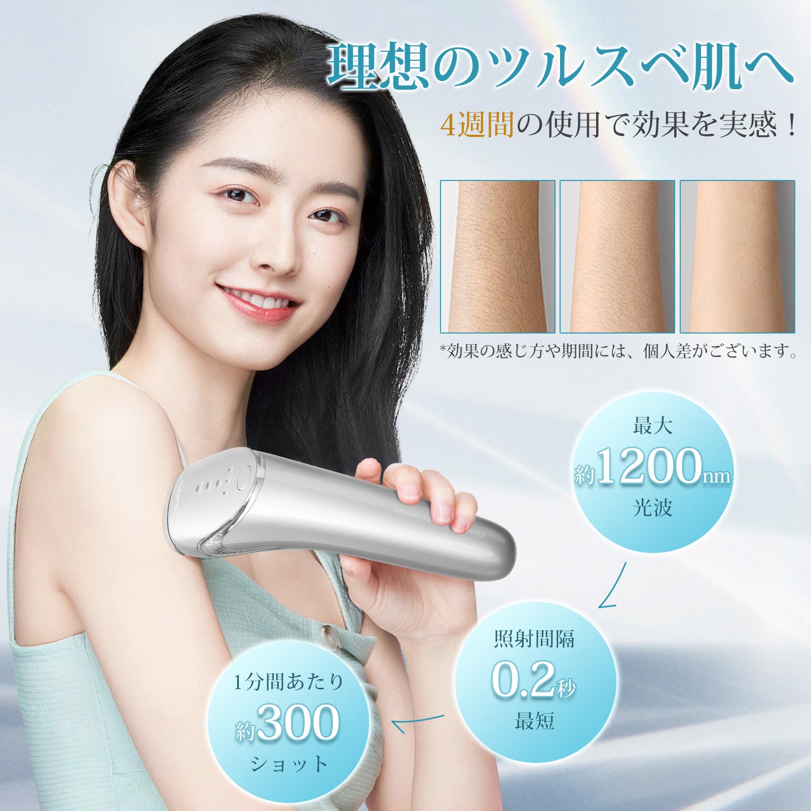 Amazon | Sarlisi 脱毛器 全身脱毛 【先端技術・冷風式】ソフト冷感